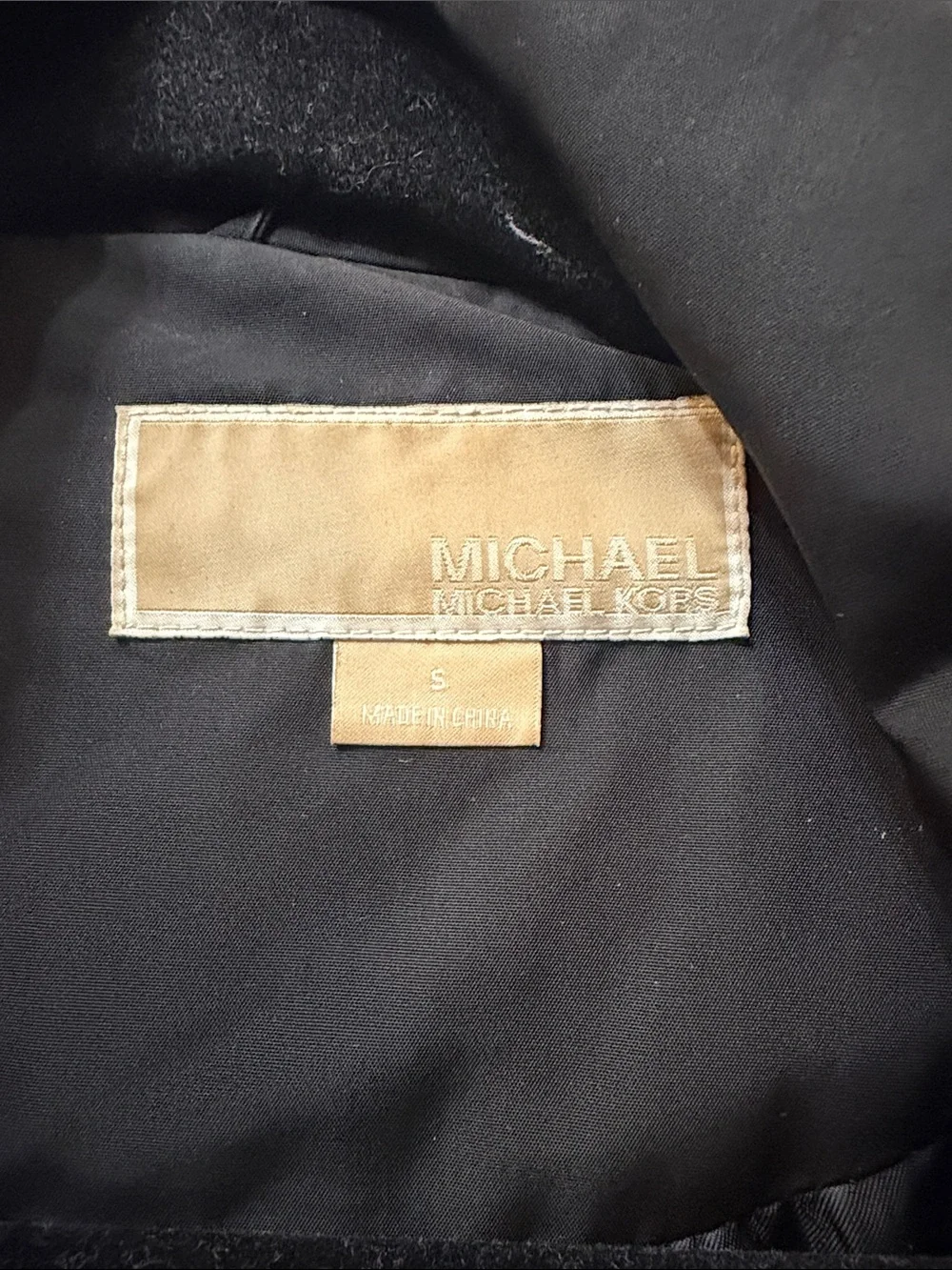 Michael Kors Black Utility Anorak with Drawstring Waist